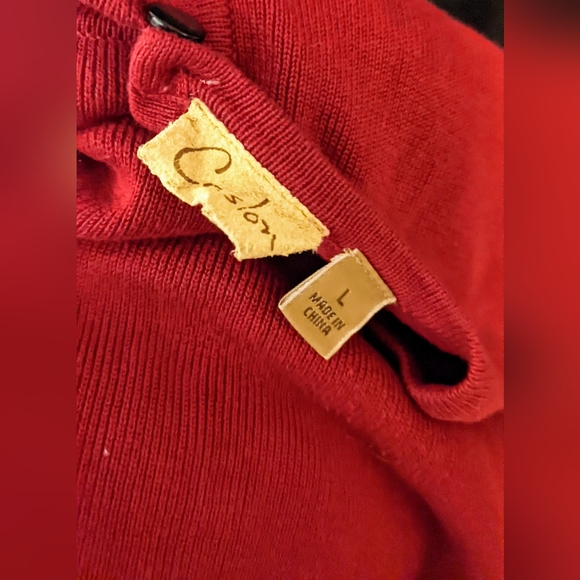 Caslon Red Cardigan- M/L - Picture 3 of 10